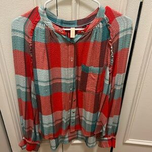 Anthropologie Pilcro plaid shirt